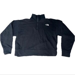The North Face Quarter Zip Sweatshirt Black Basic Athleisure Loungewear Sport M